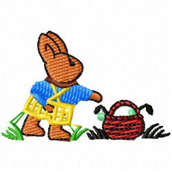 Rabbits Embroidery Design 10